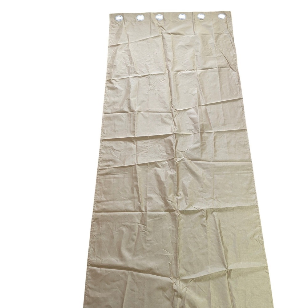 Sharper Image Curtain Panel PAIR Gold Faux Silk Grommet‎ Blackout Minimalist